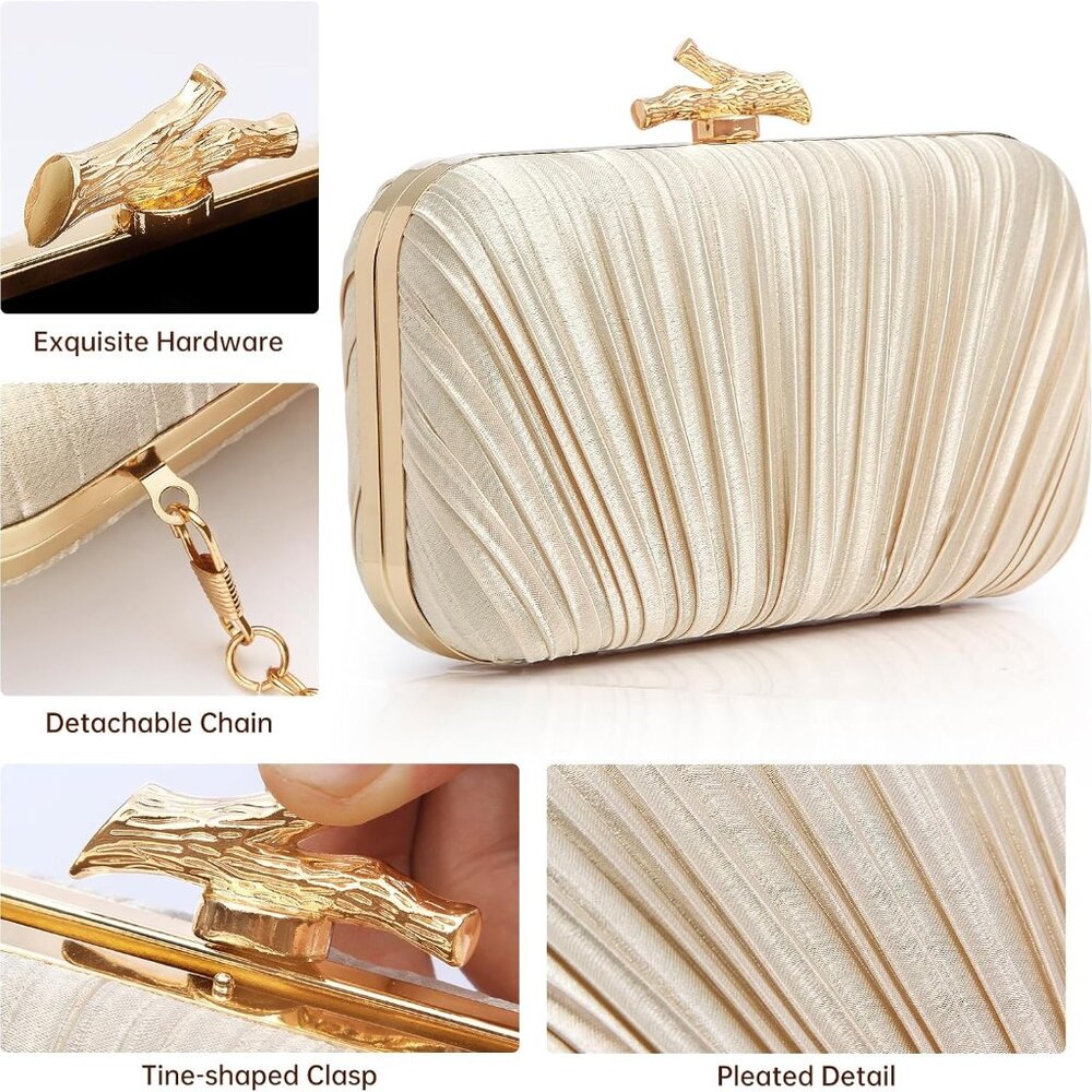 Compact Structured Evening Handbag Stylish Clutch… - image 3